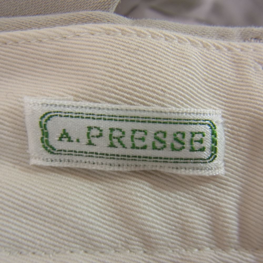 アプレッセ 22SS 22SAP-04-04H Chino Trousers 2タック チノ トラウザース パンツ ベージュ系 1【中古】