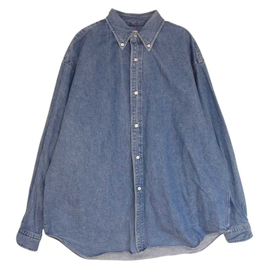 アプレッセ 22SS 22SAP-02-03H BD Denim Shirt ボタンダウン 長袖 デニムシャツ インディゴブルー系 1【中古】