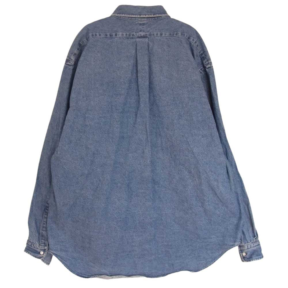 アプレッセ 22SS 22SAP-02-03H BD Denim Shirt ボタンダウン 長袖 デニムシャツ インディゴブルー系 1【中古】