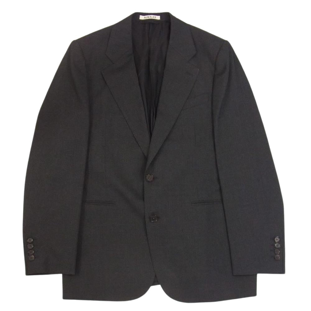 AURALEE オーラリー 21SS A21SJ01WH WASHABLE WOOL TROPICAL JACKET ウォッシャブル ウール トロピカル テーラードジャケット グレー系 3【美品】【中古】