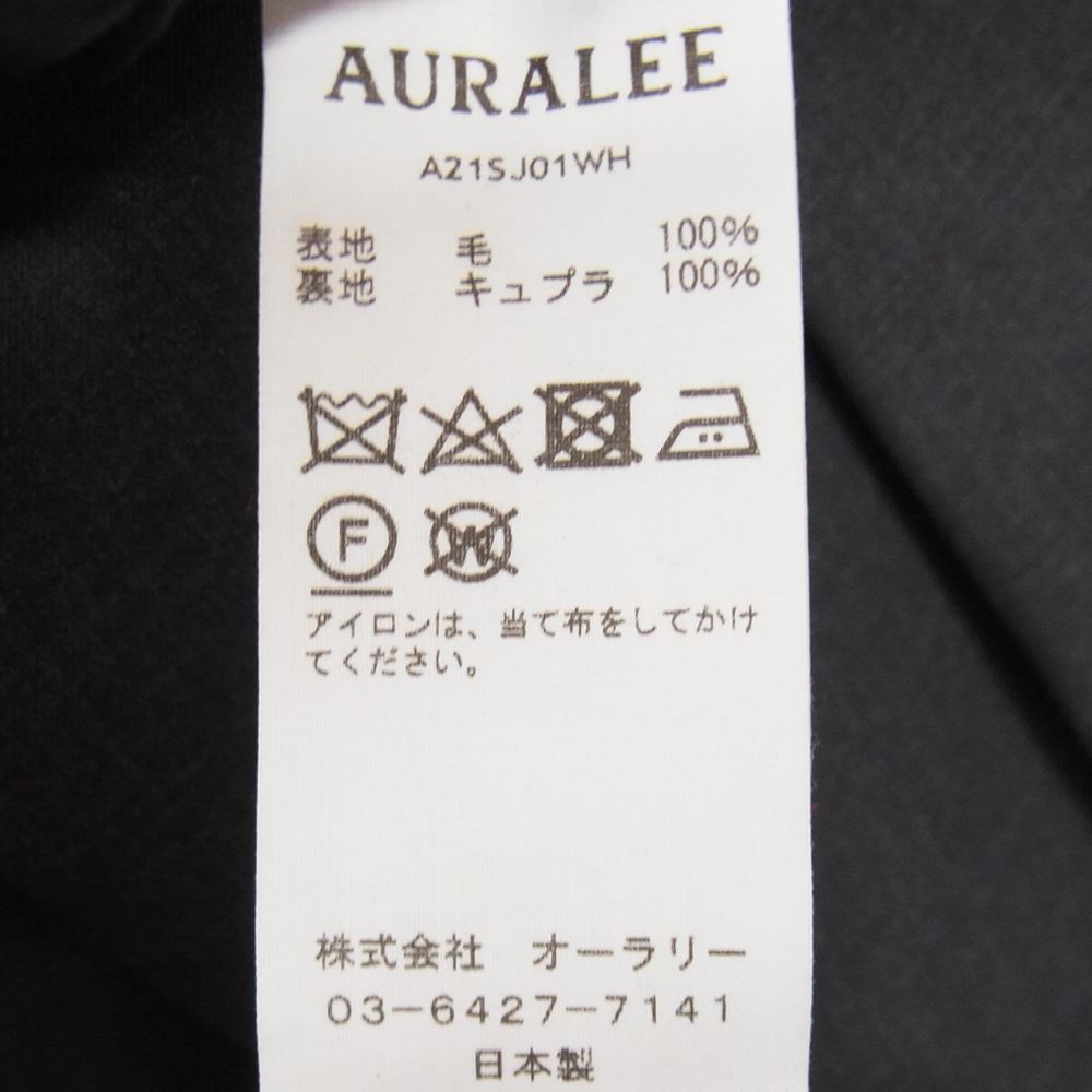 AURALEE オーラリー 21SS A21SJ01WH WASHABLE WOOL TROPICAL JACKET ウォッシャブル ウール トロピカル テーラードジャケット グレー系 3【美品】【中古】