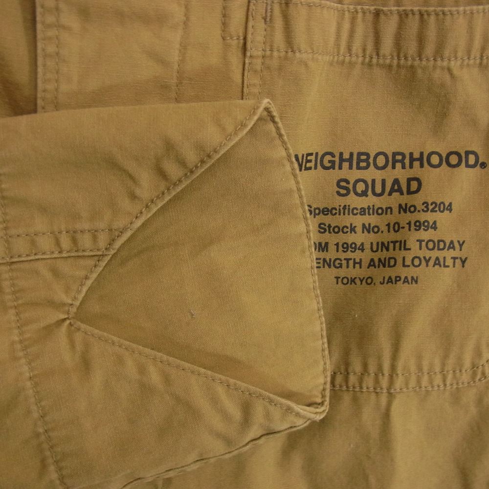 NEIGHBORHOOD ネイバーフッド 19SS 191AQNH-SHM03 F.H. / C-SHIRT . LS 長袖 バックプリント 2ポケット シャツ カーキ系 S【中古】