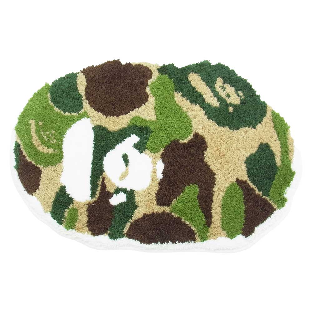 A BATHING APE アベイシングエイプ 001GDH301032X ABC CAMO APE HEAD RUG MAT エイプヘッド ...