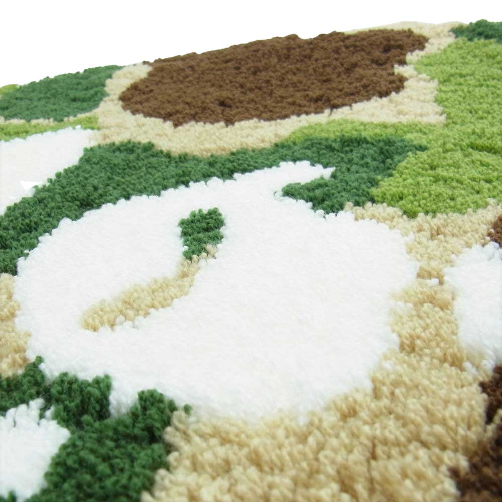A BATHING APE アベイシングエイプ 001GDH301032X ABC CAMO APE HEAD RUG MAT エイプヘッド カモ ラグマット マルチカラー系【中古】
