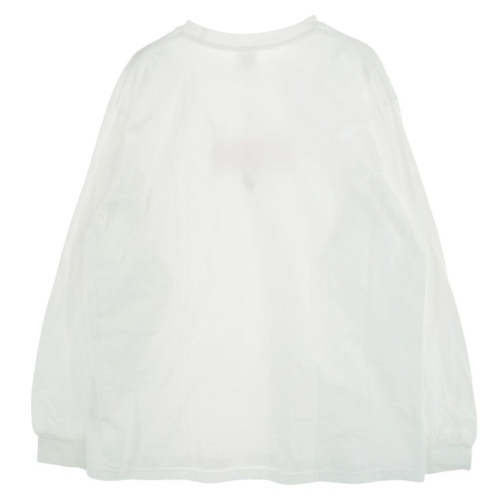 Supreme シュプリーム 20AW Box Logo L/S Tee ボックスロゴ プリント 長袖 Tシャツ ホワイト系 レッド系 M【中古】