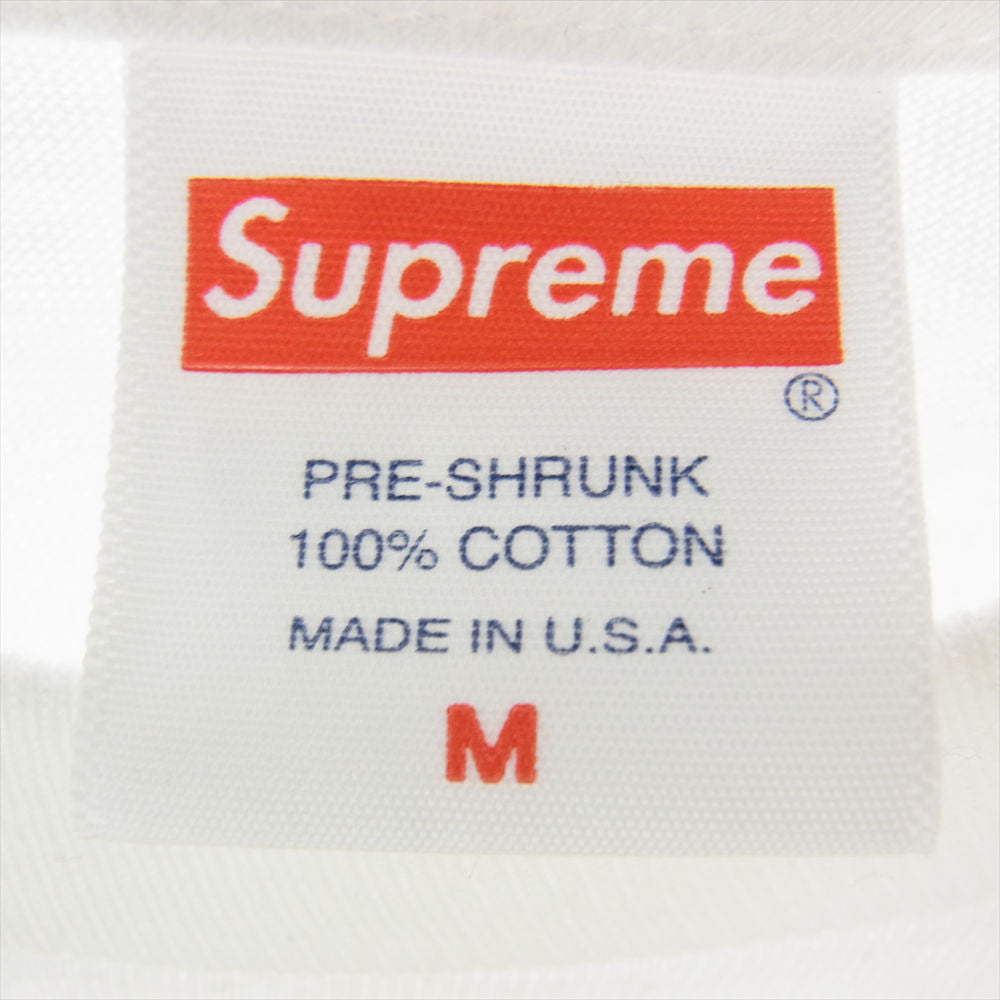 Supreme シュプリーム 20AW Box Logo L/S Tee ボックスロゴ プリント 長袖 Tシャツ ホワイト系 レッド系 M【中古】