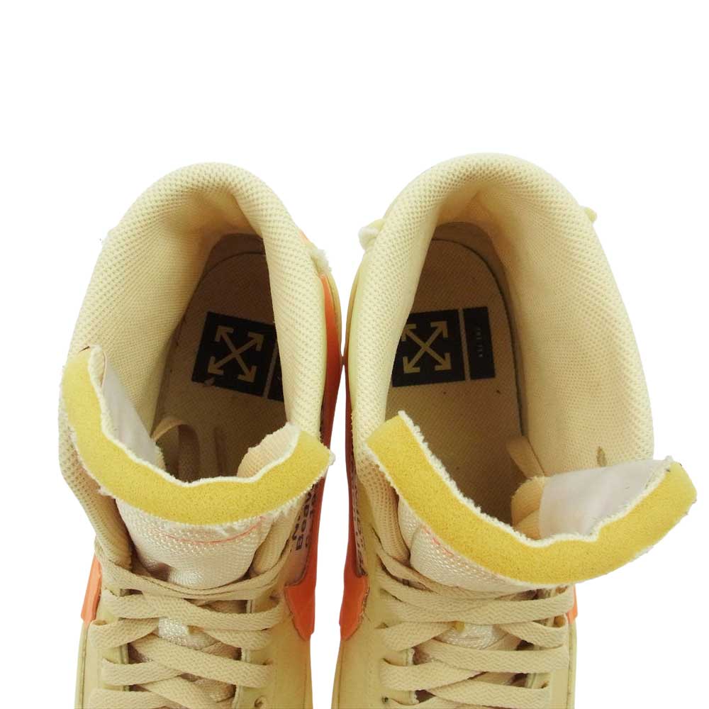 NIKE ナイキ AA3832-700 × OFF-WHITE オフホワイト THE:10 BLAZER MID ブレーザー ミッド スニーカー オフホワイト系 27cm【中古】