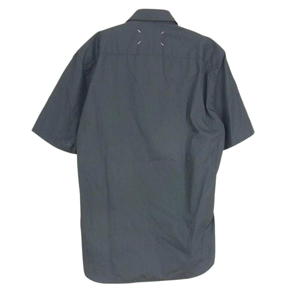 MAISON MARGIELA メゾンマルジェラ 18SS S30DL0393 10ライン 四つタグ 台襟 比翼 ダークネイビー系 39【美品】【中古】
