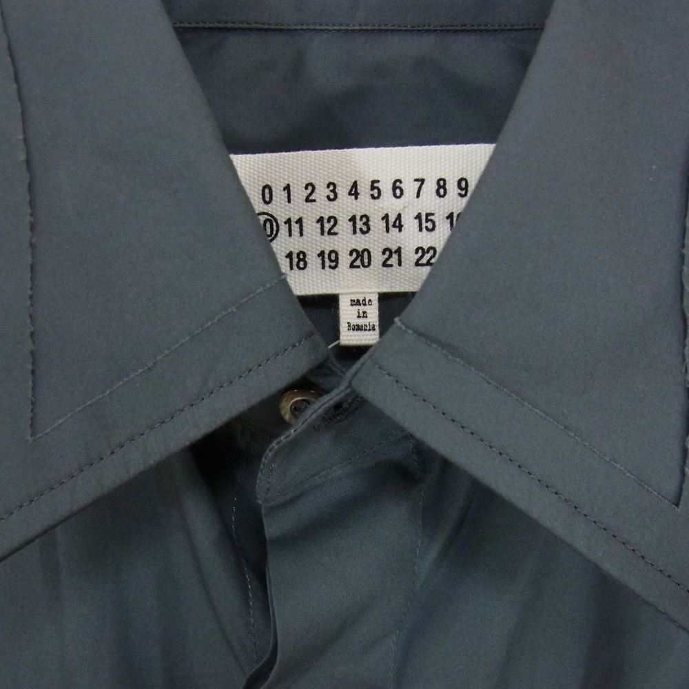 MAISON MARGIELA メゾンマルジェラ 18SS S30DL0393 10ライン 四つタグ 台襟 比翼 ダークネイビー系 39【美品】【中古】