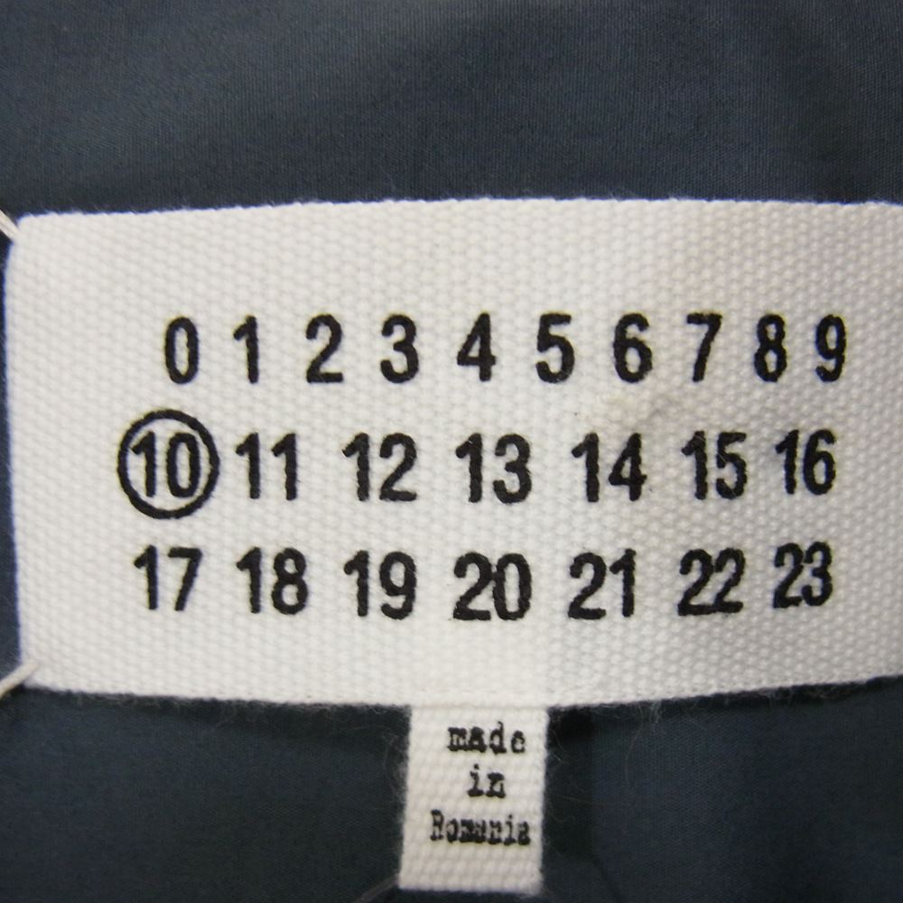 MAISON MARGIELA メゾンマルジェラ 18SS S30DL0393 10ライン 四つタグ 台襟 比翼 ダークネイビー系 39【美品】【中古】