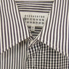 MAISON MARGIELA メゾンマルジェラ 18AW S50DL0353 10ライン REWORK GARMENT SHIRTS リワーク ギンガムチェック ストライプ 切替 シャツ ブラック系 ホワイト系【美品】【中古】