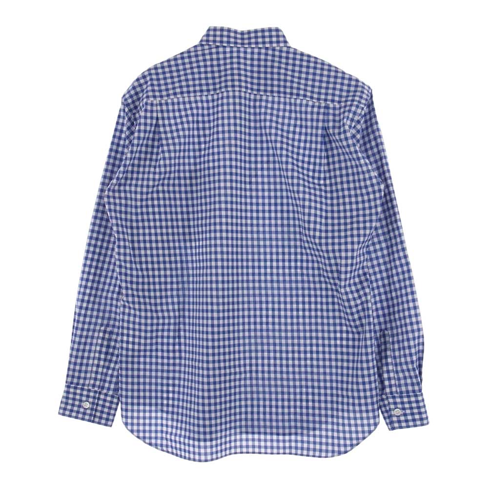 COMME des GARCONS コムデギャルソン SHIRT FOREVER シャツフォーエバー CDGS2GG Dyed Cotton Small Check Shirt ガーメントダイ スモールチェック クラシックギンガム ブルー系 ホワイト系 XS【美品】【中古】