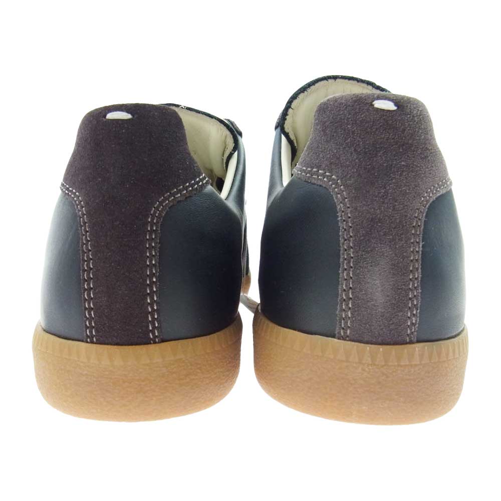 MAISON MARGIELA メゾンマルジェラ 18AW S57WS0236 Replica Low Top レプリカ ローカット ジャーマントレーナー スニーカー ダークブラウン系 オフホワイト系 ブラック系 42【極上美品】【中古】