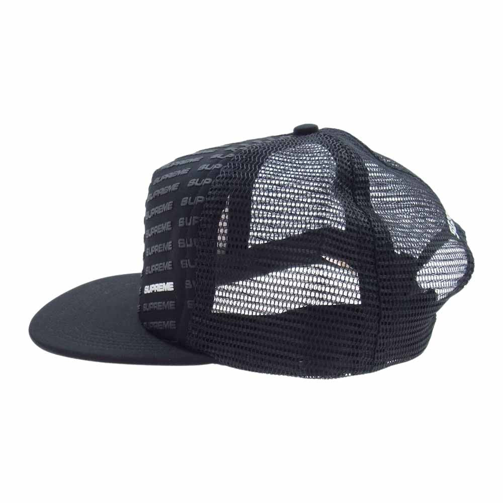 Supreme シュプリーム 18SS repeat Mesh Back 5-Panel リピート メッシュ ロゴ 5パネル キャップ ブラック系【中古】