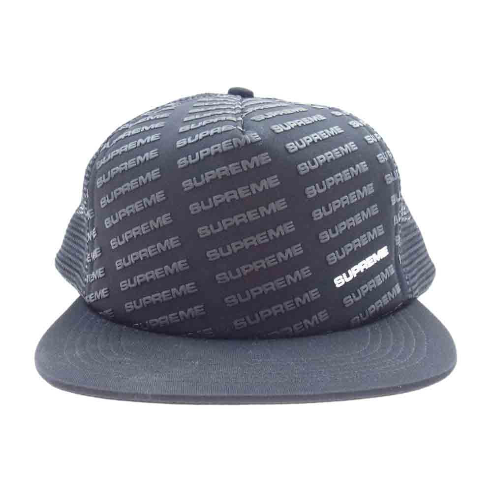 Supreme シュプリーム 18SS repeat Mesh Back 5-Panel リピート メッシュ ロゴ 5パネル キャップ ブラック系【中古】