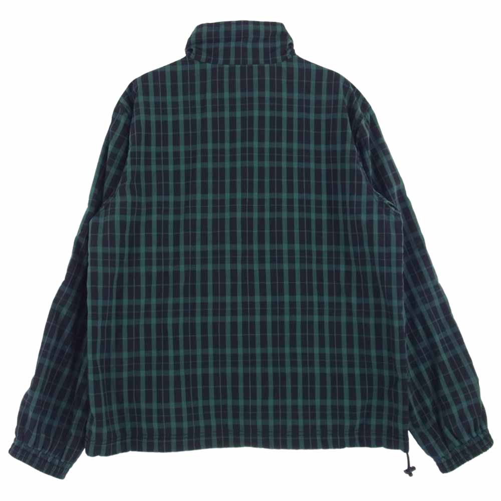 Supreme シュプリーム 18AW Nylon Plaid Pullover ナイロン プレイド プルオーバー ジャケット グリーン系 ブラック系 M【中古】