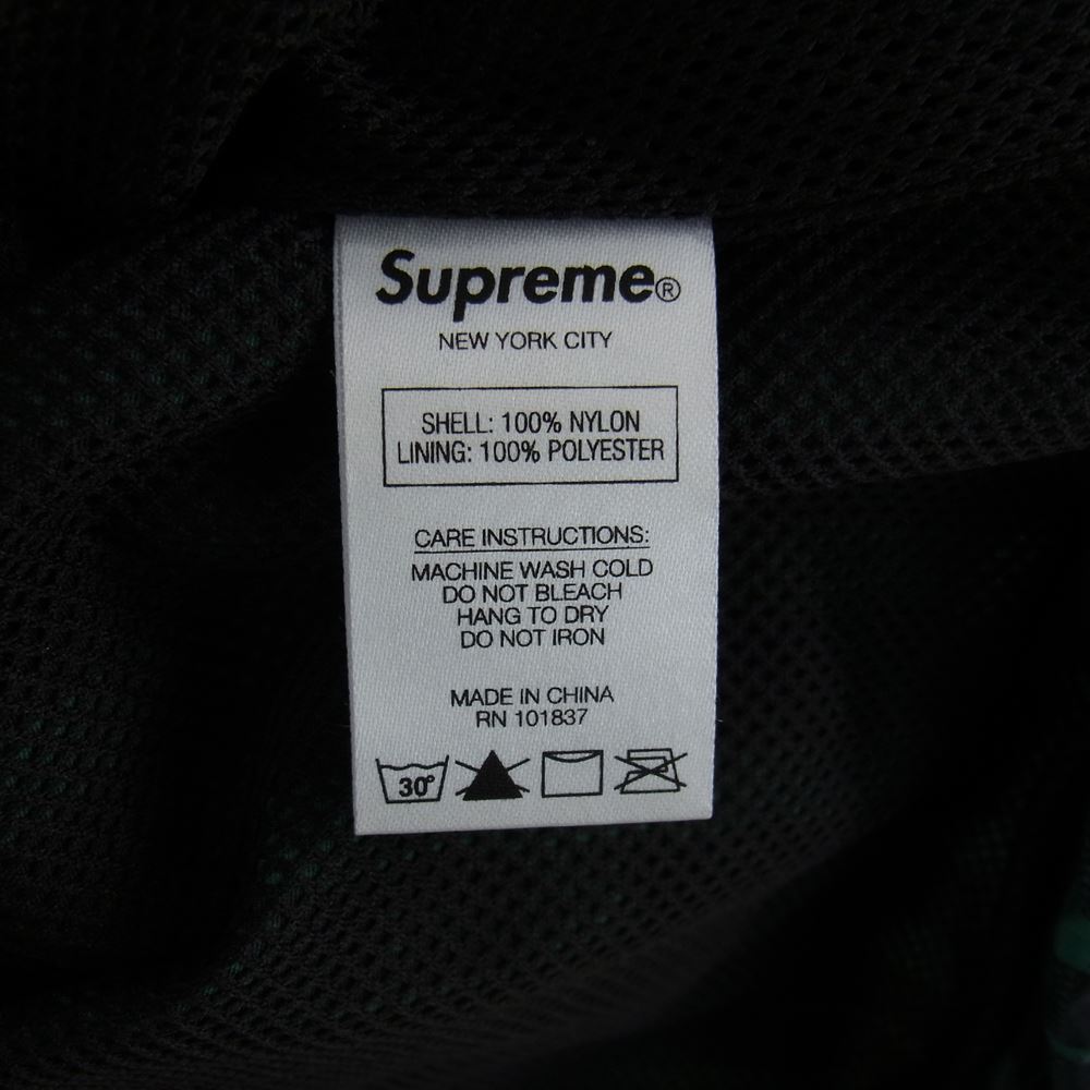 Supreme シュプリーム 18AW Nylon Plaid Pullover ナイロン プレイド プルオーバー ジャケット グリーン系 ブラック系 M【中古】