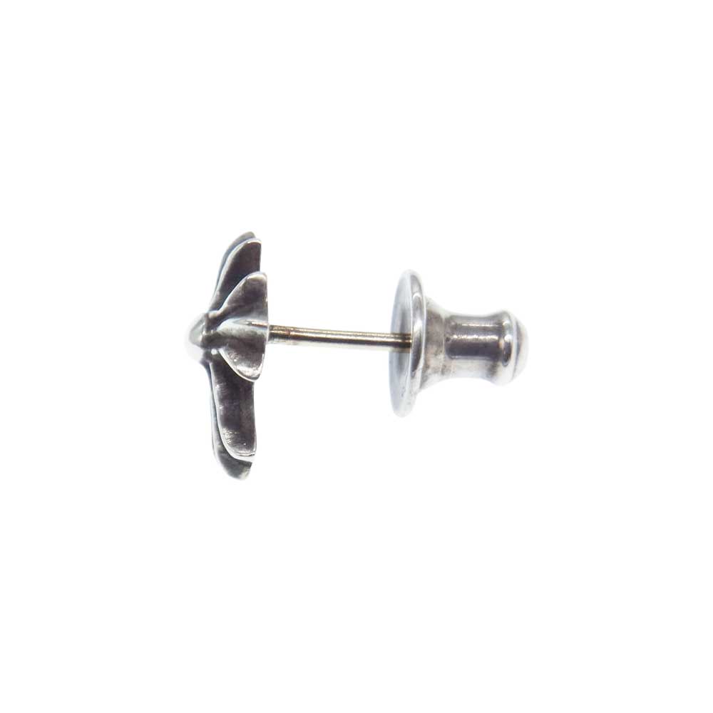 CHROME HEARTS クロムハーツ（原本無） No2 CHクロス スタッド ピアス シルバー系【中古】