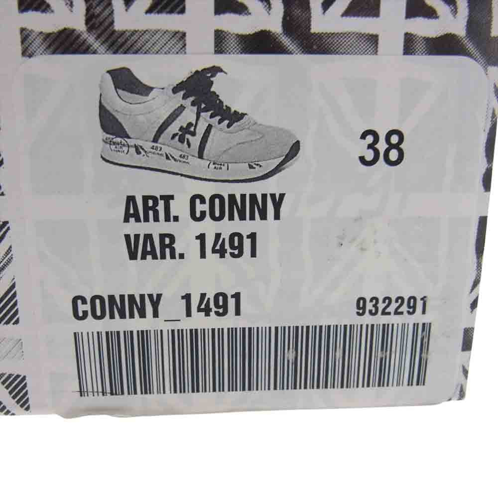PREMIATA プレミアータ Conny 1491 ベルベット ローカット スニーカー ブラック系 38【新古品】【未使用】【中古】