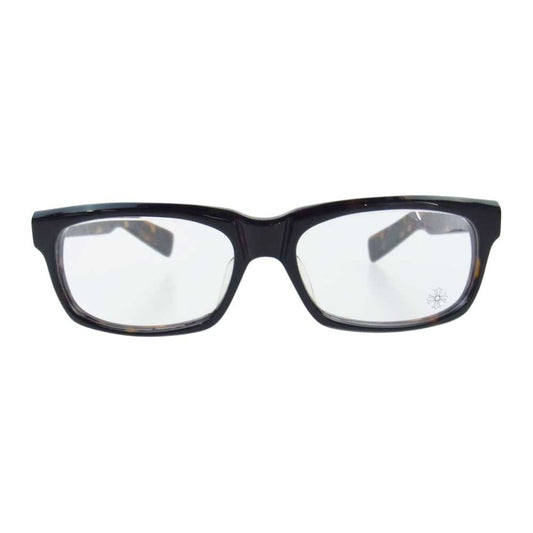 CHROME HEARTS クロムハーツ（原本無） SPLAT-A BSフレア テンプル ウェリントン 眼鏡 アイウェア 度入り ブラック系【中古】
