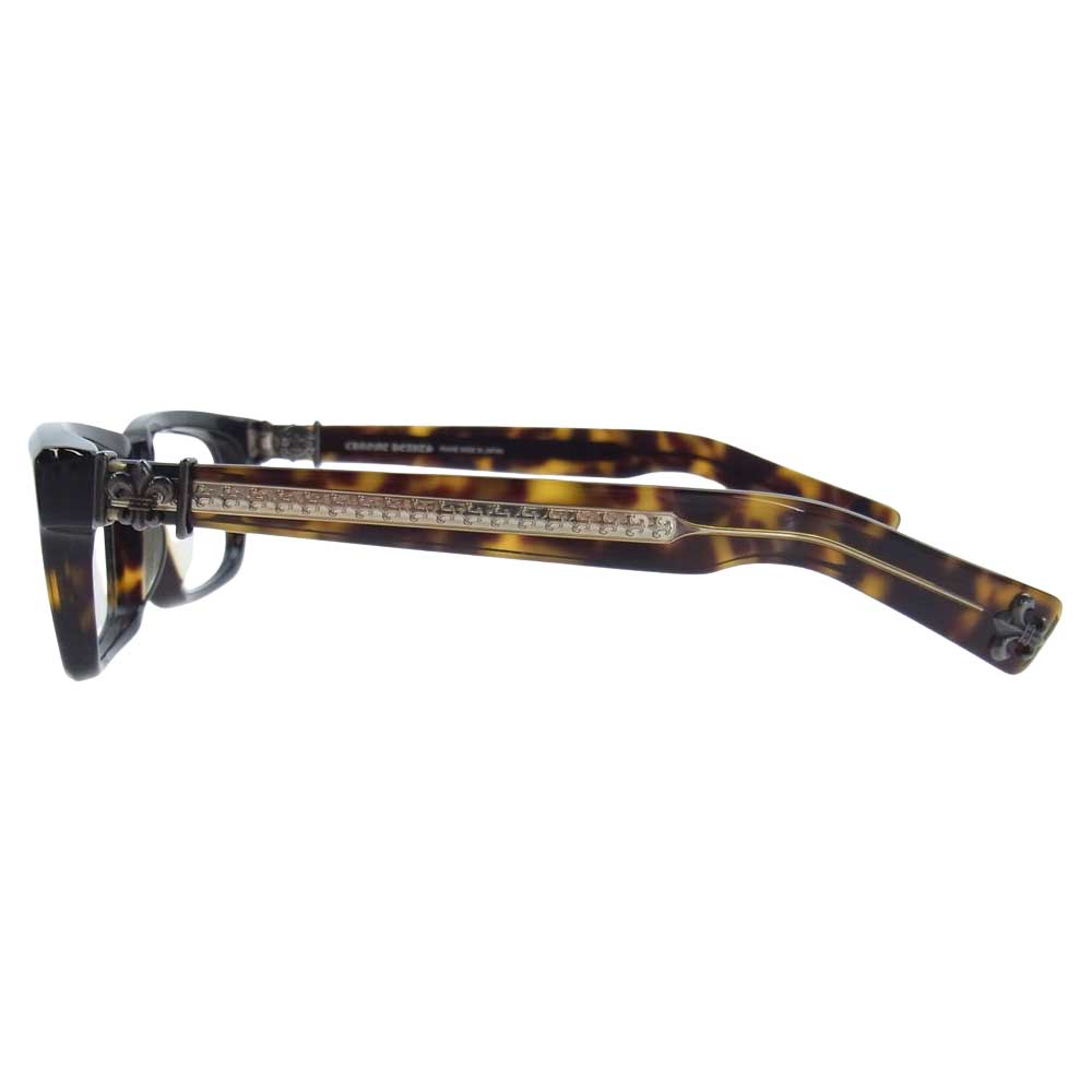 CHROME HEARTS クロムハーツ（原本無） SPLAT-A BSフレア テンプル ウェリントン 眼鏡 アイウェア 度入り ブラック系【中古】