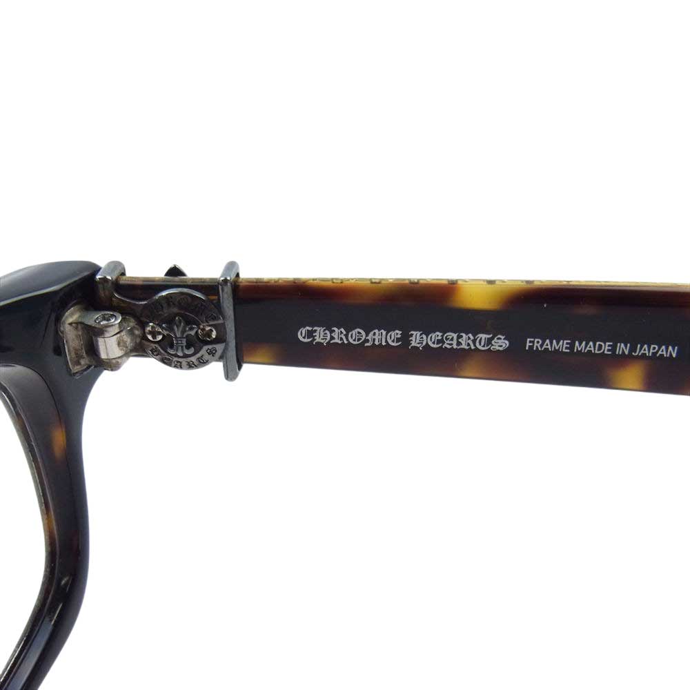 CHROME HEARTS クロムハーツ（原本無） SPLAT-A BSフレア テンプル ウェリントン 眼鏡 アイウェア 度入り ブラック系【中古】
