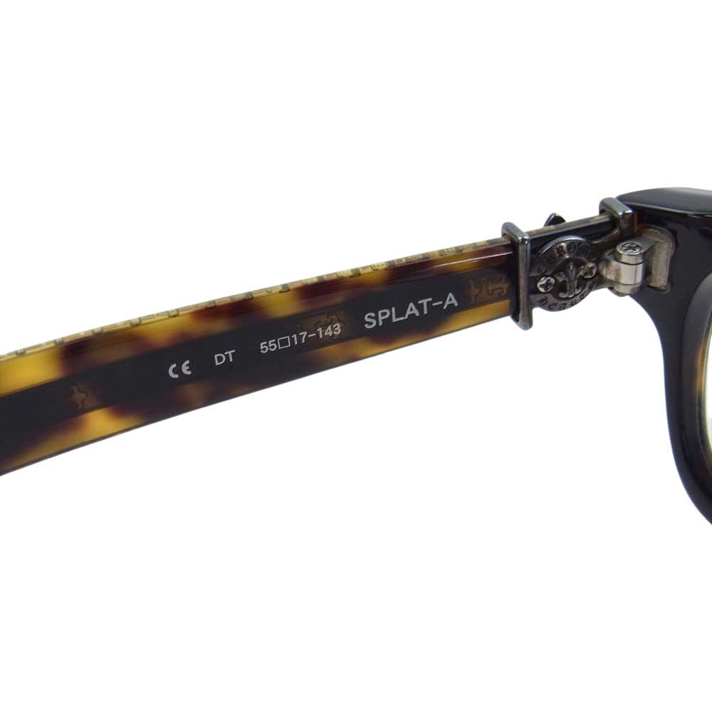 CHROME HEARTS クロムハーツ（原本無） SPLAT-A BSフレア テンプル ウェリントン 眼鏡 アイウェア 度入り ブラック系【中古】