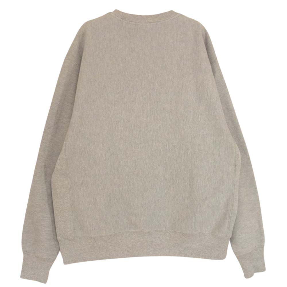 Champion チャンピオン × MoMA REVERSE WEAVE 青単 青タグ 復刻 リバースウィーブ クルーネック スエット グレー系 L【中古】