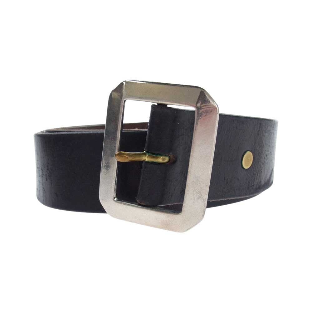 ADDICT CLOTHES アディクトクローズ NARROW GARRISON BELT ナロー ギャリソン レザー ベルト  ブラック系 30【中古】
