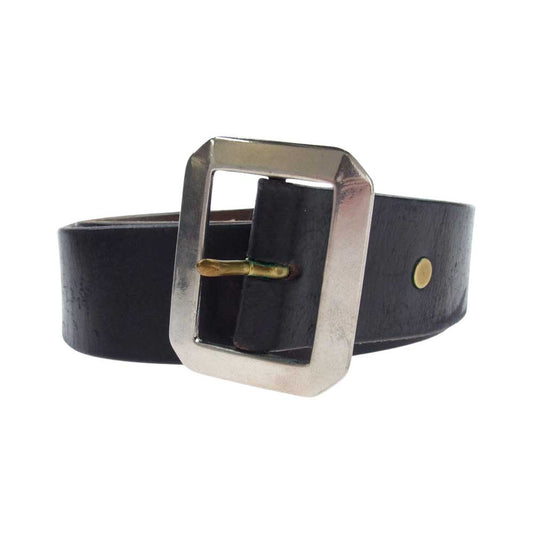 ADDICT CLOTHES アディクトクローズ NARROW GARRISON BELT ナロー ギャリソン レザー ベルト  ブラック系 30【中古】