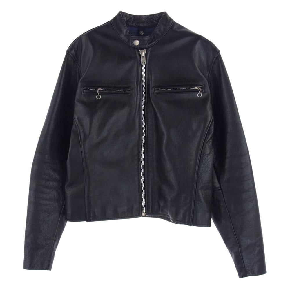 VANSON バンソン コメット レザー シングル ライダース  ブラック系 38【中古】