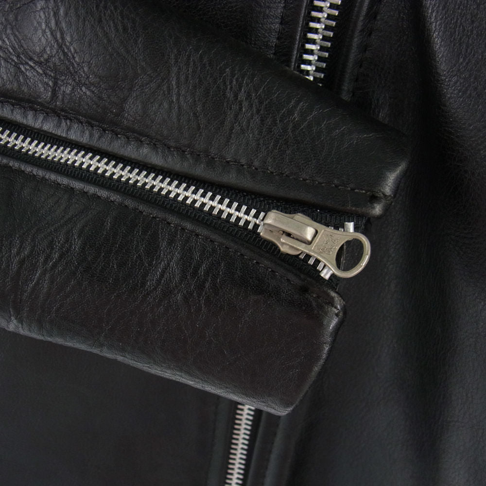 VANSON バンソン コメット レザー シングル ライダース  ブラック系 38【中古】