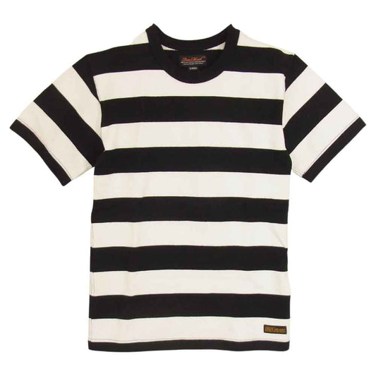 IRON HEART アイアンハート ヘビーウェイト 2インチ ボーダー Tシャツ ブラック系 XS【中古】