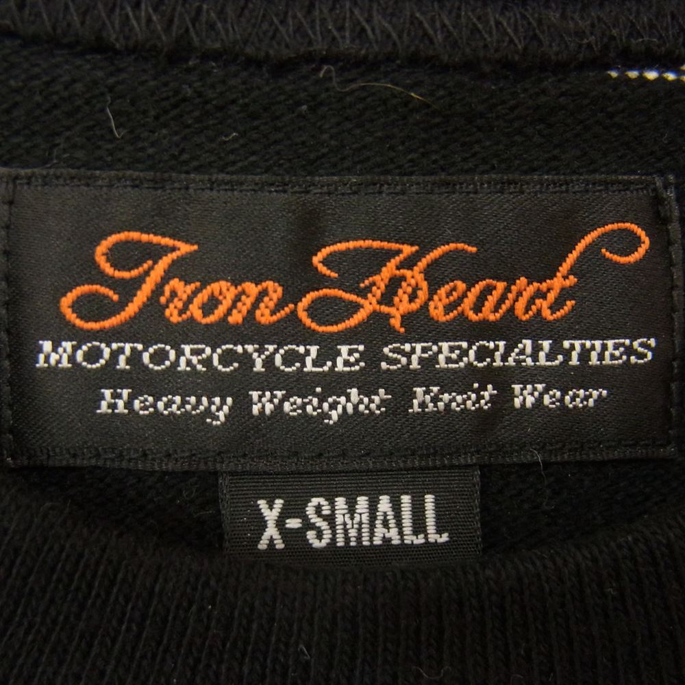IRON HEART アイアンハート ヘビーウェイト 2インチ ボーダー Tシャツ ブラック系 XS【中古】