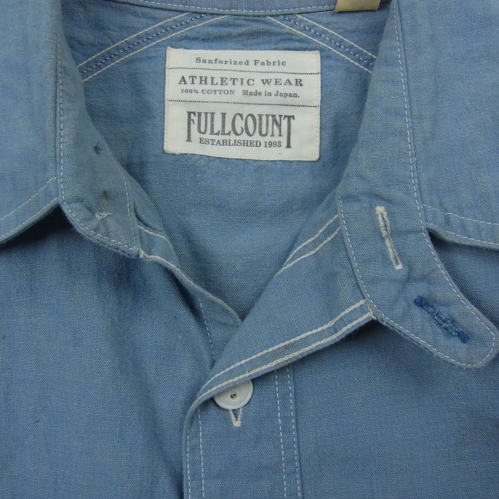 FULLCOUNT フルカウント 4811 TRIPLE STITCH CHAMBRAY SHIRTS トリプルステッチ シャンブレー シャツ インディゴブルー系 36【中古】