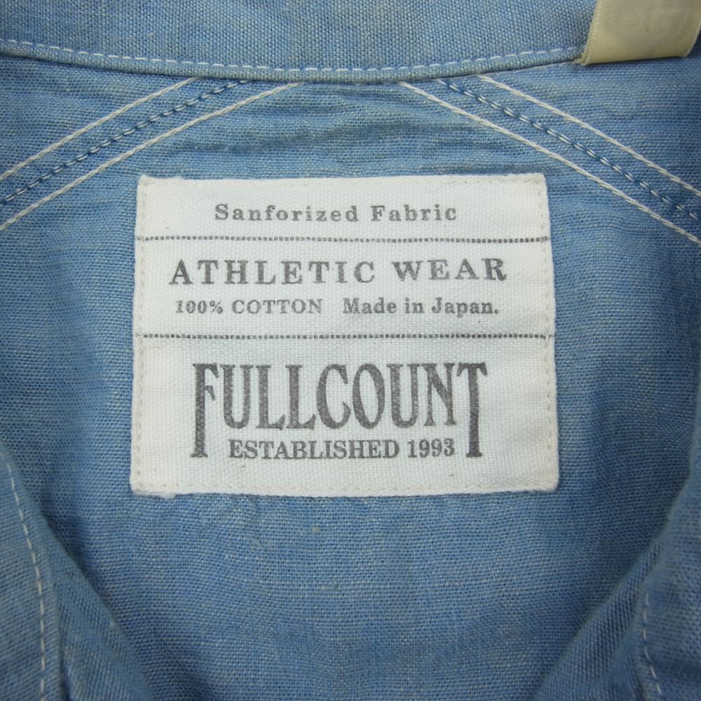 FULLCOUNT フルカウント 4811 TRIPLE STITCH CHAMBRAY SHIRTS トリプルステッチ シャンブレー シャツ インディゴブルー系 36【中古】