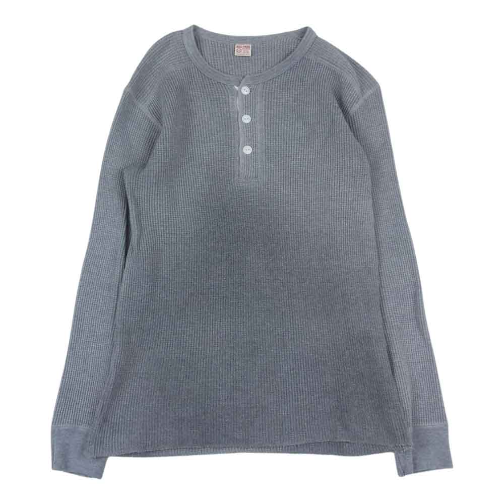 The REAL McCOY'S ザリアルマッコイズ BALL PARK ワッフル ヘンリー サーマル カットソー グレー系 S【中古】