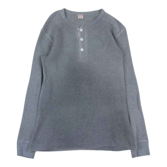 The REAL McCOY'S ザリアルマッコイズ BALL PARK ワッフル ヘンリー サーマル カットソー グレー系 S【中古】