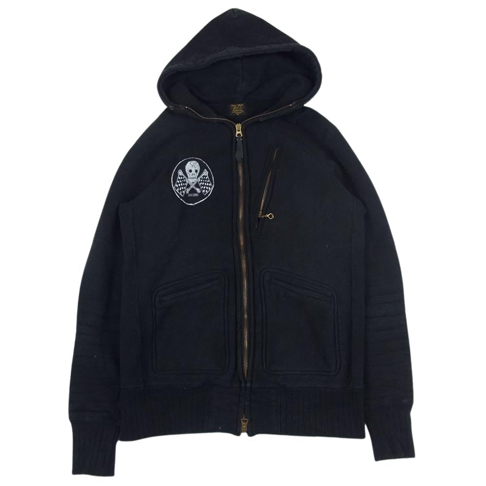 ウエストライド HEAVY WEIGHT FULL ZIP HOODIE ジップアップ スウェット パーカー ブラック系 36【中古】