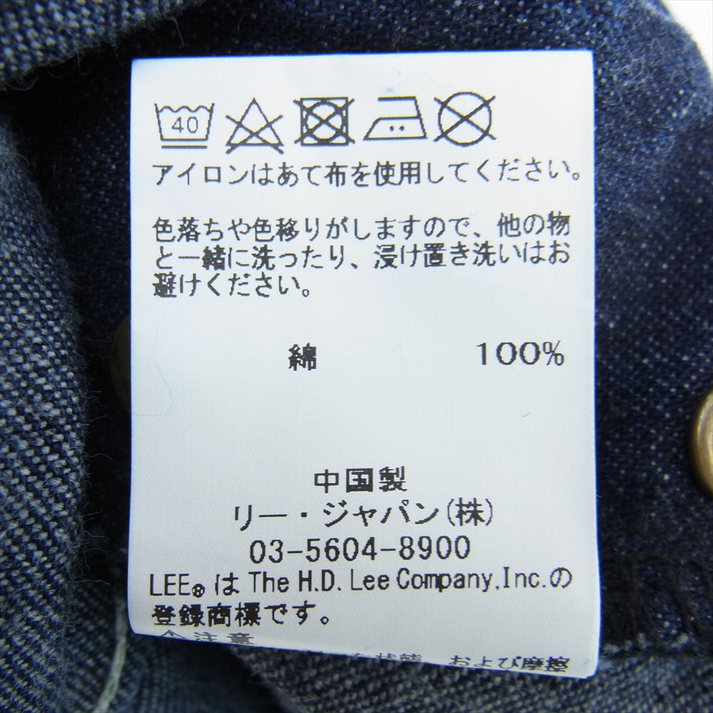 Lee リー LM4254 インディゴ デニム オーバーオール インディゴブルー系 M【中古】
