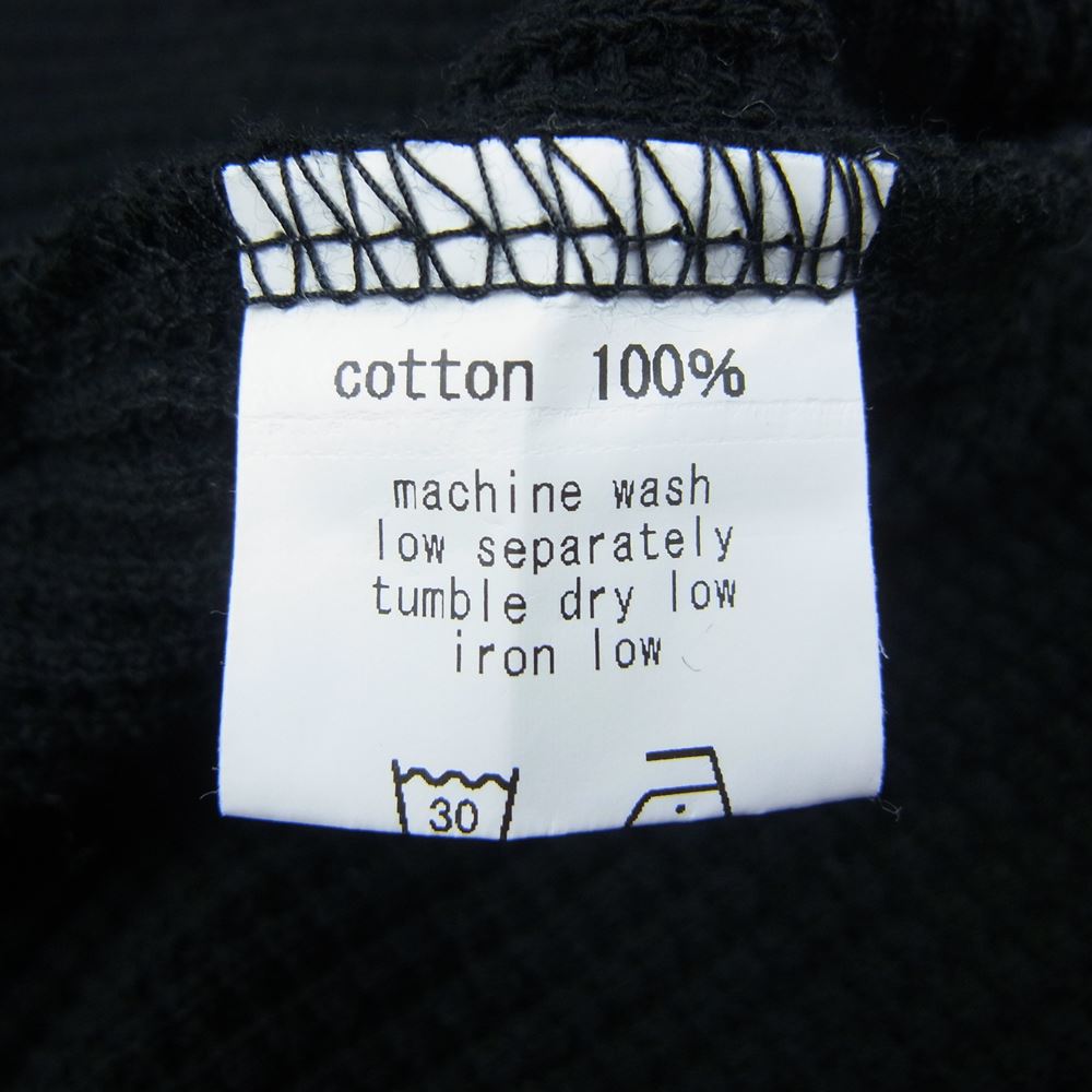 ADDICT CLOTHES アディクトクローズ HEAVY WEIGHT WAFFLE CREW ヘビーウェイト ワッフル クルー 長袖Tシャツ カットソー ブラック系 36【中古】