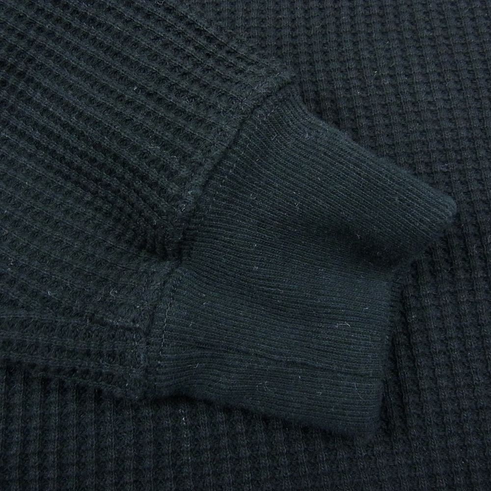 ADDICT CLOTHES アディクトクローズ HEAVY WEIGHT WAFFLE CREW ヘビーウェイト ワッフル クルー 長袖Tシャツ カットソー ブラック系 36【中古】