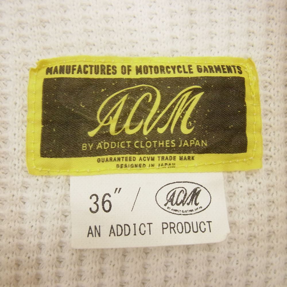 ADDICT CLOTHES アディクトクローズ HEAVYWEIGHT WAFFLE ハイネック サーマル カットソー オフホワイト系 36【中古】