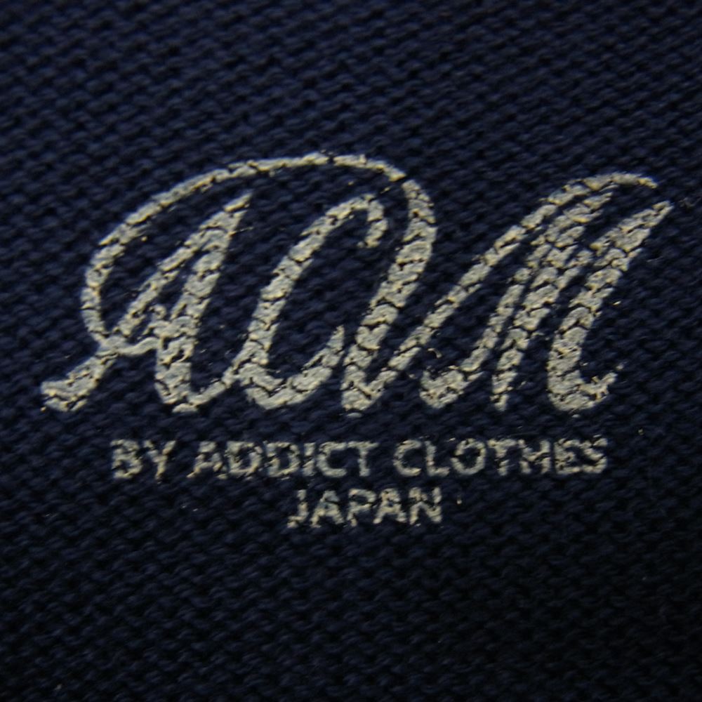 ADDICT CLOTHES アディクトクローズ T-CLOTH KNIT 胸ポケット付き クロス ニット ネイビー系 36【中古】