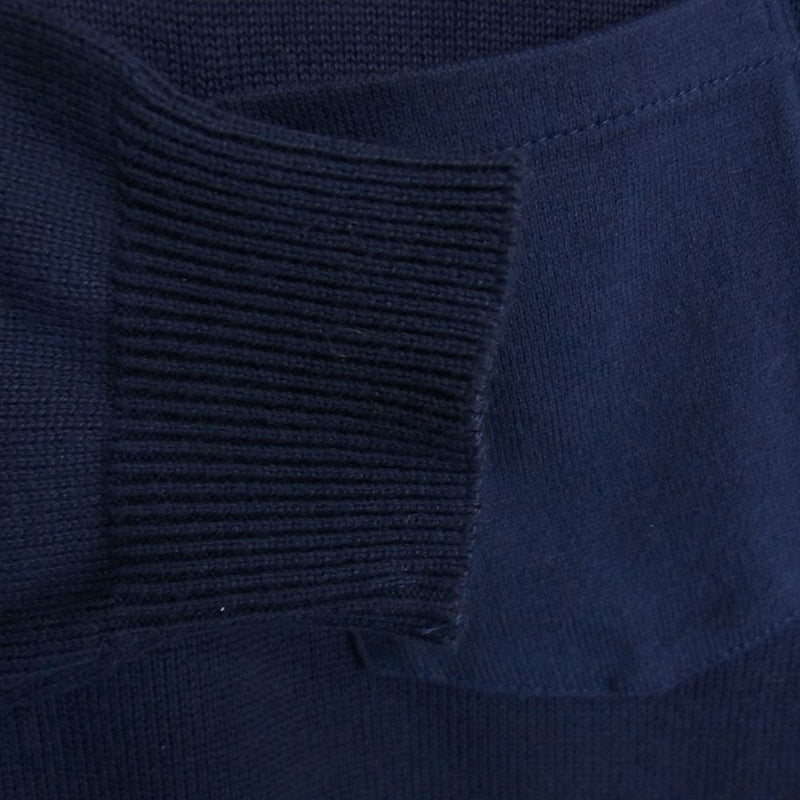 ADDICT CLOTHES アディクトクローズ T-CLOTH KNIT 胸ポケット付き クロス ニット ネイビー系 36【中古】