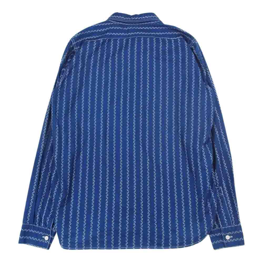 The REAL McCOY'S ザリアルマッコイズ MS15022 DOUBLE DIAMOND FLOWER PATTERN SHIRT フラワー パターン シャツ ネイビー系 14【中古】