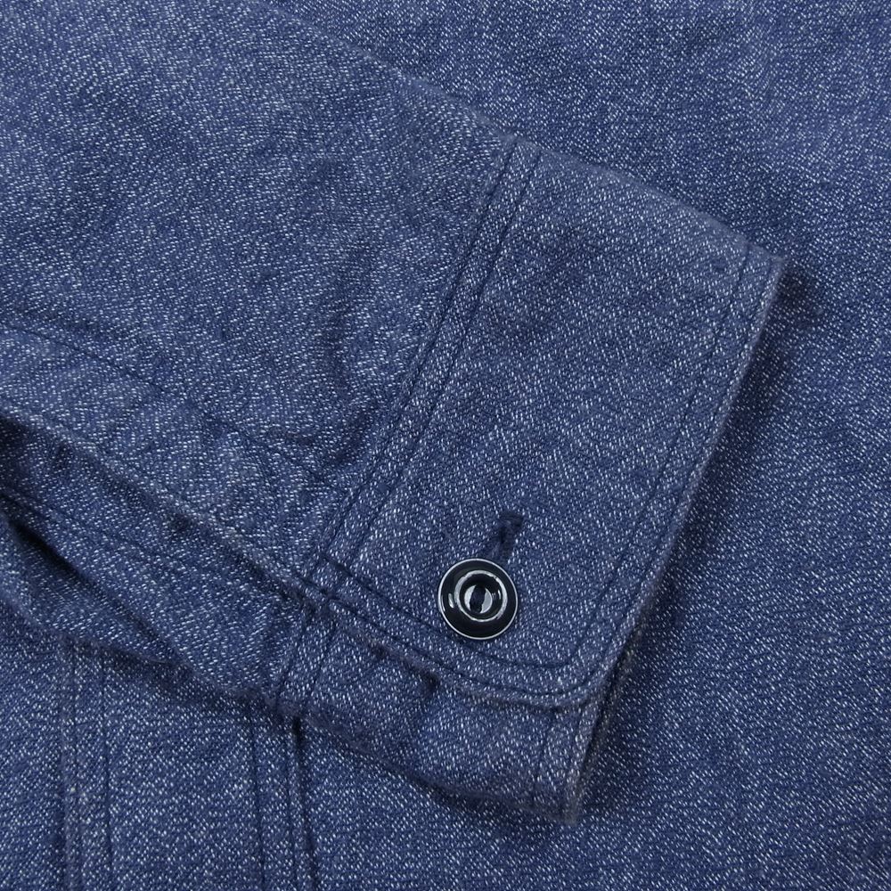 The REAL McCOY'S ザリアルマッコイズ MS16034 8HOUR UNION ツイスト シャンブレー ワークシャツ シャツ ネイビー系 14【中古】