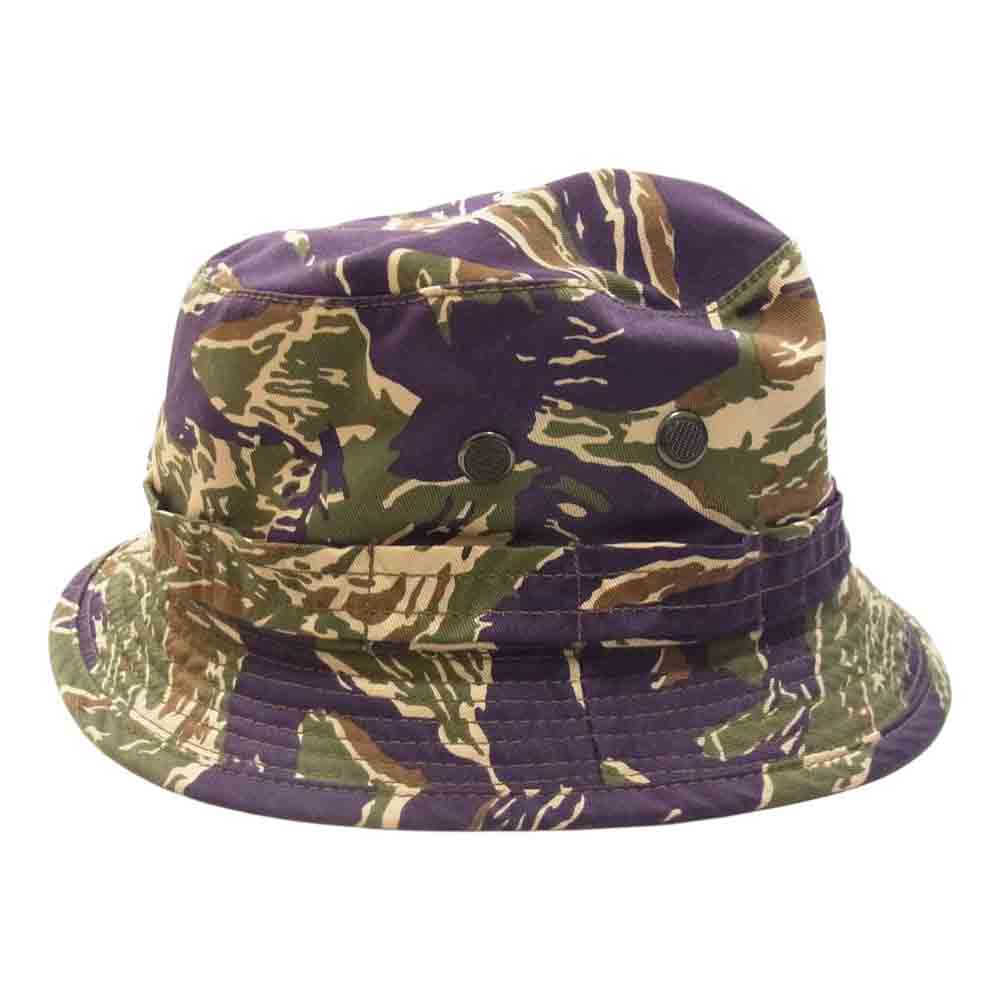The REAL McCOY'S ザリアルマッコイズ TIGER BOONIE HAT タイガー カモ ブーニ― ミリタリー バケット ハット 帽子 マルチカラー系 7,5/8【中古】
