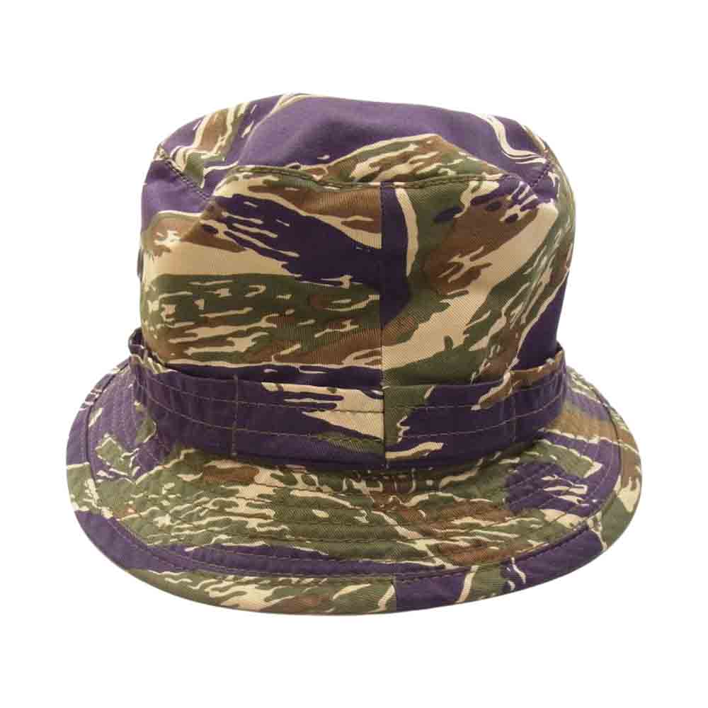 The REAL McCOY'S ザリアルマッコイズ TIGER BOONIE HAT タイガー カモ ブーニ― ミリタリー バケット ハット 帽子 マルチカラー系 7,5/8【中古】