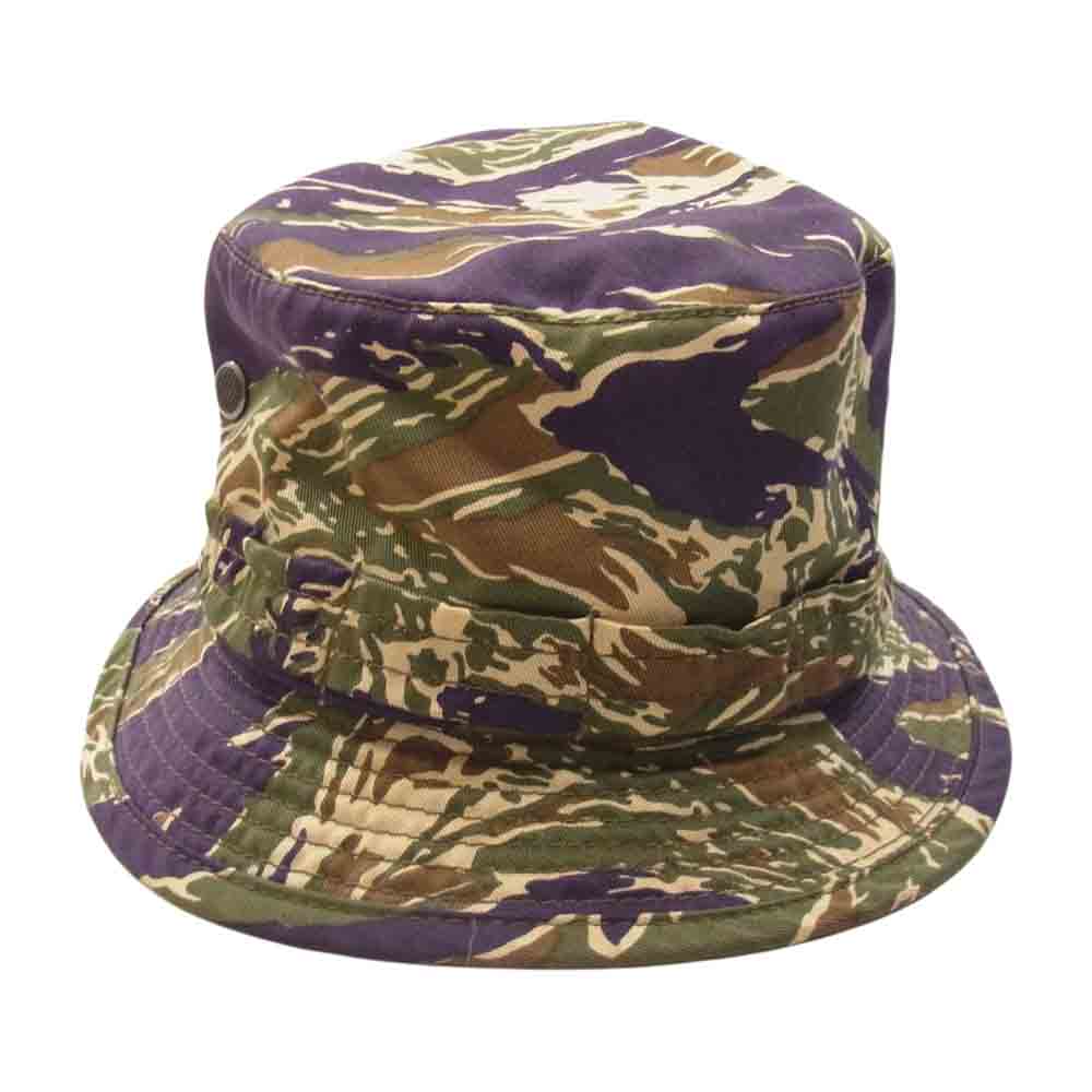 The REAL McCOY'S ザリアルマッコイズ TIGER BOONIE HAT タイガー カモ ブーニ― ミリタリー バケット ハット 帽子 マルチカラー系 7,5/8【中古】